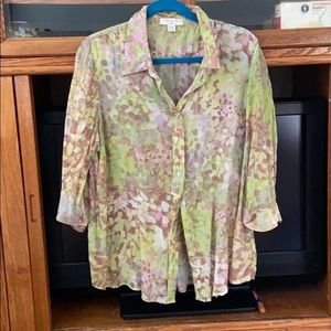 Quarter sleeve chiffon fabric dress shirt